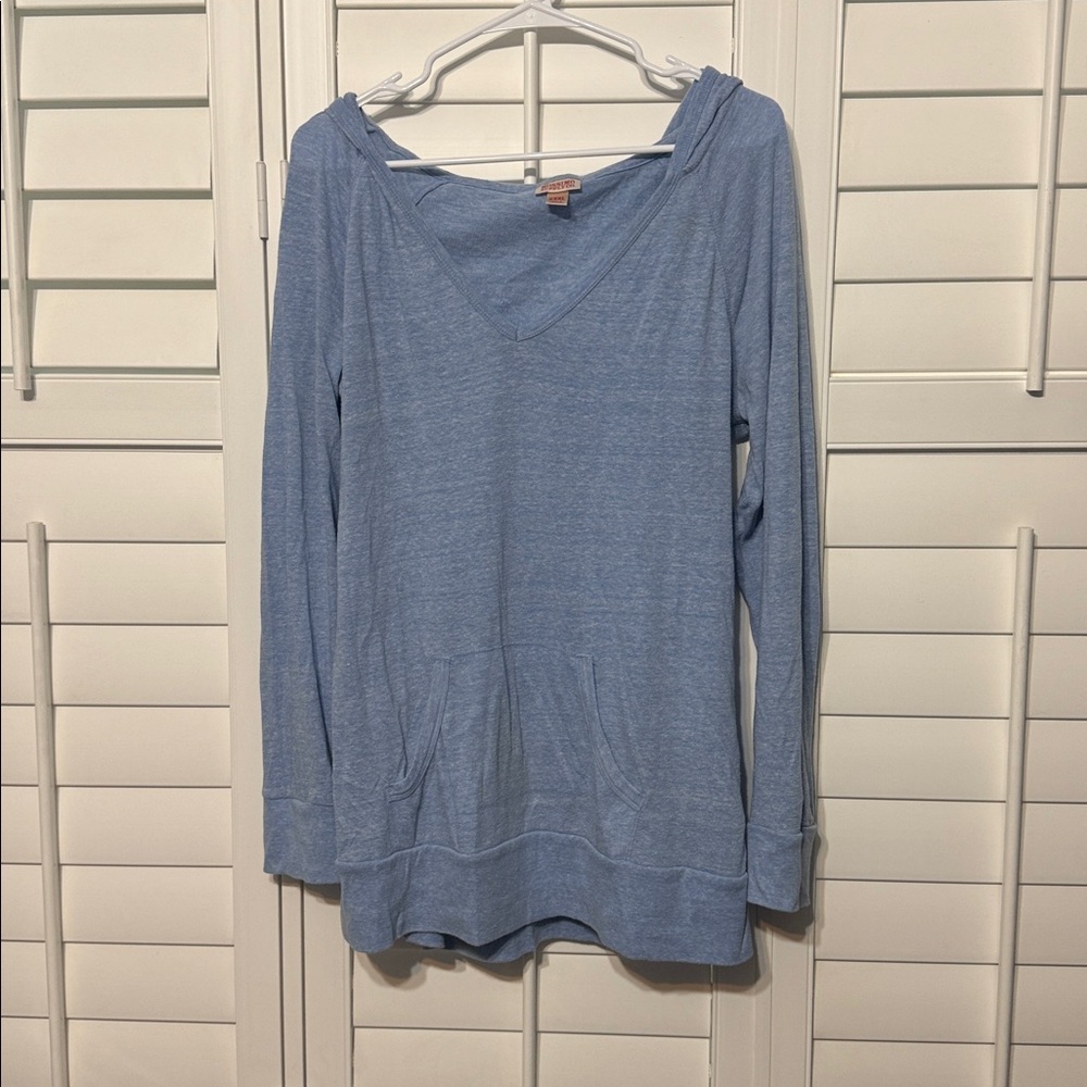 Mossimo Supply Co. Sky Blue V-Neck Top